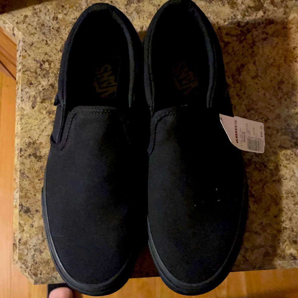 Men’s Black Vans Slip Ons